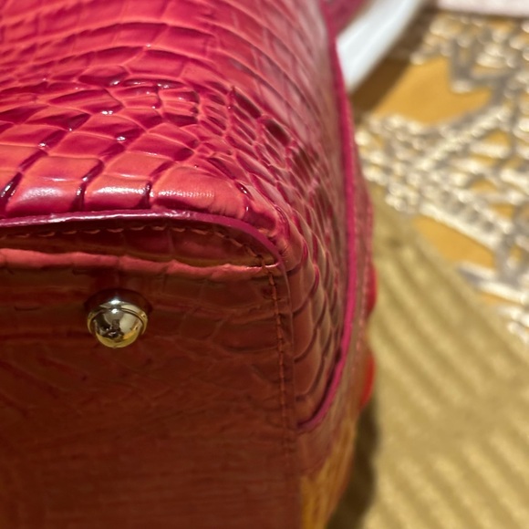 Brahmin Large Duxberry Satchel. Passion Fruit Melbourne. Orig. dust bag. 14x12x5 - Picture 6 of 13